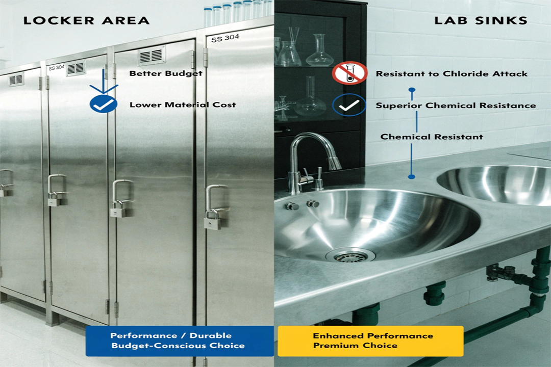 304L vs 316L stainless steel cleanroom